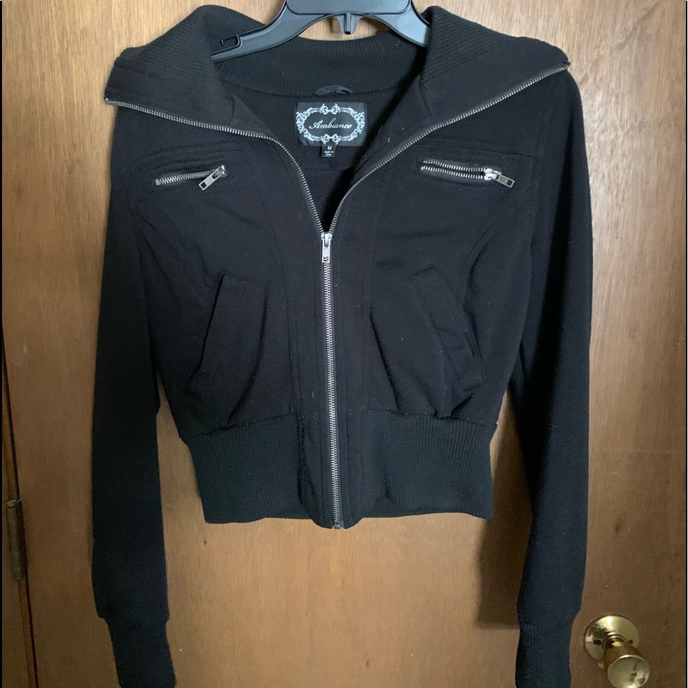 Black cropped jacket